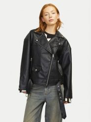 JJXX Kurtka z imitacji skóry Frida 12257725 Czarny Loose Fit. Czarne kurtki JJXX, xl, bez wzorów, ze skóry, bez kaptura. Za 169.99 zł.