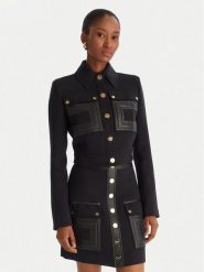 Elisabetta Franchi Marynarka GI-159-57E2-V750 Czarny Regular Fit. Czarne marynarki i żakiety Elisabetta Franchi, bez wzorów, z syntetyku, bez ramiączek. Za 3,249.00 zł.