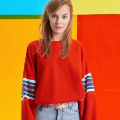 Bluza oversize - Pomarańczowy. Bluzy marki Cropp. W wyprzedaży za 49.99 zł.