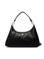Tommy Hilfiger Torebka Th Essential Shoulder Bag AW0AW18374 Czarny. Czarne torebki klasyczne Tommy Hilfiger, bez wzorów, ze skóry, bez dodatków. Za 529.99 zł.