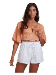 Billabong Bluzka "Summer Sun" w kolorze pomarańczowym rozmiar: L. Pomarańczowe bluzki Billabong, l, bez wzorów, z wiskozy, bez kołnierzyka, bez ramiączek. Za 37.47 zł.