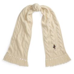 Szalik Polo Ralph Lauren. Białe szaliki i kominy Polo Ralph Lauren, bez wzorów. Za 599.99 zł.