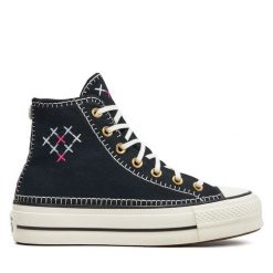 Trampki Converse. Czarne trampki Converse, bez wzorów, retro, bez zapięcia. Za 289.99 zł.