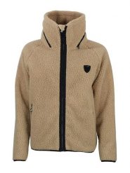 Peak Mountain Kurtka polarowa "Amay" w kolorze jasnobrązowym rozmiar: XXL. Brązowe kurtki Peak Mountain, xxl, bez wzorów, z polaru, bez kaptura. Za 215.21 zł.