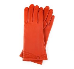 Rękawiczki damskie. Czerwone rękawiczki Wittchen, z aplikacjami, ze skóry, eleganckie. Za 149.90 zł.