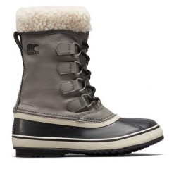 Śniegowce Sorel. Szare śniegowce Sorel, bez wzorów, bez zapięcia. Za 649.99 zł.