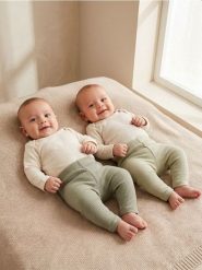 Bawełniane legginsy 2 pack - zielony. Zielone legginsy sportowe Sinsay, l, bez wzorów, z bawełny. Za 19.99 zł.