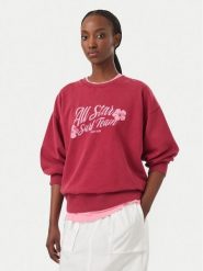 Roxy Bluza Lineup ERJFT05112 Bordowy Regular Fit. Czerwone bluzy bez kaptura Roxy, m, bez wzorów, z bawełny, bez kaptura. Za 249.99 zł.