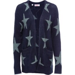 Sweter żakardowy bez zapięcia bonprix ciemnoniebiesko-szaro-zielony. Swetry marki INESIS. Za 79.99 zł.