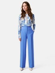 Gerry Weber Spodnie w kolorze niebieskim rozmiar: 38. Niebieskie spodnie materiałowe Gerry Weber, bez wzorów, z materiału, z podwyższonym stanem. Za 180.49 zł.