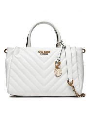 Guess Torebka w kolorze białym - 31 x 22 x 12 cm rozmiar: onesize. Białe torebki klasyczne Guess, z aplikacjami, z materiału, przez ramię, pikowane, bez dodatków. Za 437.92 zł.