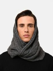 Just Cashmere Kaszmirowy szal-koło "Hutton" w kolorze czarno-białym - 65 x 50 cm rozmiar: onesize. Szare szaliki i kominy Just Cashmere, bez wzorów, z kaszmiru. Za 304.99 zł.