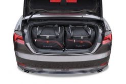 Torby Do Bagażnika Audi A5 Cabrio 2017-2018 4Szt Kjust. Czarne torby podróżne KJUST, bez wzorów, z kauczuku. Za 974.00 zł.