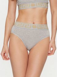 Versace Figi klasyczne z wysokim stanem Greca Border AUD01050 Szary. Szare figi Versace, bez wzorów, z bawełny, z podwyższonym stanem. Za 209.99 zł.