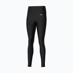 Legginsy do biegania damskie Mizuno Impulse Core Long. Czarne legginsy Mizuno, bez wzorów, z elastanu, długie. Za 139.99 zł.