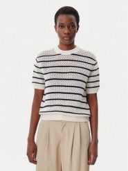 Tommy Hilfiger Sweter Pointelle WW0WW45950 Beżowy Regular Fit. Brązowe swetry Tommy Hilfiger, xxl, bez wzorów, z bawełny, bez ramiączek. Za 319.99 zł.