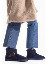 ISLAND BOOT Botki zimowe "Wintera" w kolorze granatowym rozmiar: 39. Niebieskie botki Island Boot, bez wzorów, bez obcasa, bez zapięcia. Za 233.26 zł.