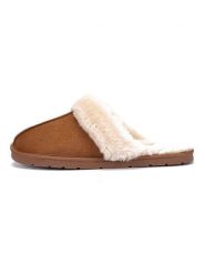 ISLAND BOOT Kapcie "Emesta" w kolorze jasnobrązowym rozmiar: 36. Brązowe kapcie Island Boot, bez wzorów. Za 79.03 zł.