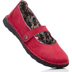 Baleriny skórzane bonprix czerwony. Czerwone baleriny bonprix. Za 99.99 zł.