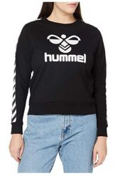 Bluza sportowa damska Hummel Classic Taped. Czarne bluzy bez kaptura Hummel, l, bez wzorów, z bawełny, bez kaptura, na fitness i siłownię. Za 53.49 zł.