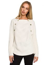 Made of emotion Sweter w kolorze kremowym rozmiar: L/XL. Brązowe swetry Made Of Emotion, l, bez wzorów, bez ramiączek. Za 133.89 zł.