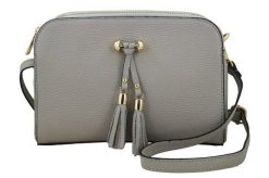 Listonoszka skórzana BARBERINI'S j. szara 961-8. Szare shopper bag Barberinis, bez wzorów, ze skóry, eleganckie, małe, bez dodatków. Za 279.99 zł.