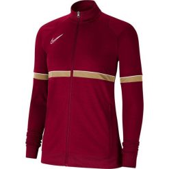 Bluza sportowa damska Nike Dri-FIT Academy 21. Czerwone bluzy bez kaptura Nike, bez wzorów, bez kaptura, dri-fit (nike). Za 113.72 zł.