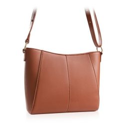 Torebka damska na ramię MILEY BETLEWSKI® koniakowy. Białe torebki klasyczne bez wzorów, ze skóry ekologicznej, biznesowe, na ramię, bez dodatków. Za 159.99 zł.