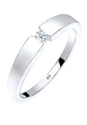 Elli DIAMONDS Damski klasyczny pierścionek z diamentem (0,06 ct.) ze srebra próby 925 Sterling Silver Pierścionki 1 ct. Szare pierścionki Elli DIAMONDS, z brylantem, srebrne. Za 803.99 zł.