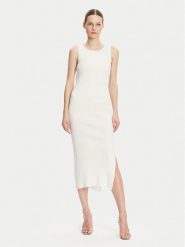 Guess Sukienka 174731 Biały Classic Fit. Białe sukienki Guess, xl, z aplikacjami, z dzianiny, bez kołnierzyka, bez ramiączek. Za 369.99 zł.