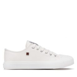 Trampki Big Star Shoes. Białe trampki BIG STAR SHOES, bez wzorów, retro, bez zapięcia. Za 149.99 zł.