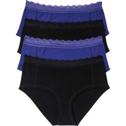 Figi "maxi panty" (4 pary) bonprix czarno-niebieski. Bokserki damskie marki KALENJI. Za 29.96 zł.
