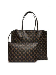Guess Torebka Vikky II HWPQ93 18290 Brązowy. Brązowe shopper bag Guess, z aplikacjami, ze skóry, bez dodatków. Za 569.99 zł.