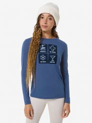 Super.natural Koszulka funkcyjna "Swiss Lodge" w kolorze niebiesko-białym rozmiar: L. Białe t-shirty sportowe super.natural, l, bez wzorów, z wełny, bez ramiączek, outdoorowe. Za 208.99 zł.