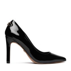 Szpilki Nine West. Czarne szpilki Nine West, bez wzorów, bez obcasa, na szpilce, bez zapięcia. Za 279.99 zł.