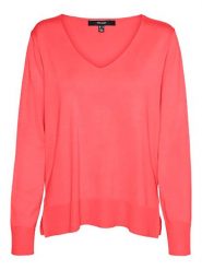 Vero Moda Sweter w kolorze koralowym rozmiar: XL. Czerwone swetry Vero Moda, s, bez wzorów, z wiskozy, klasyczne, bez ramiączek. Za 96.83 zł.