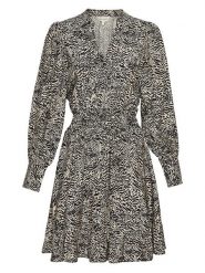 MOSS COPENHAGEN Sukienka "Amabella" w kolorze beżowo-czarnym rozmiar: XL. Brązowe sukienki Moss Copenhagen, na imprezę, s, bez wzorów, z wiskozy, bez kołnierzyka, bez ramiączek, mini, rozkloszowane. Za 167.28 zł.