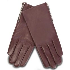 Rękawiczki LASOCKI 2W6-004-AW18. Czerwone rękawiczki Lasocki, bez wzorów, ze skóry. W wyprzedaży za 34.99 zł.