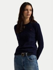 Polo Ralph Lauren Sweter 211A91216003 Granatowy Straight Fit. Niebieskie swetry Polo Ralph Lauren, s, bez wzorów, z wełny, bez ramiączek. Za 1,199.00 zł.