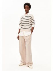 Armedangels Sweter ''Striped'' w kolorze kremowo-szarym rozmiar: XL. Brązowe swetry ARMEDANGELS, xl, bez wzorów, ze splotem, bez ramiączek. Za 200.45 zł.