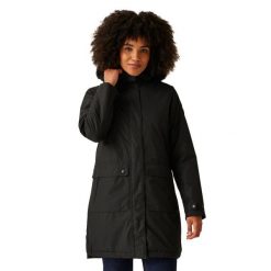 Parka Damska Sabinka II. Czarne płaszcze Regatta, m, bez wzorów, z elastanu, z kapturem. Za 172.99 zł.