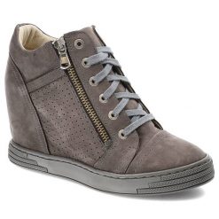 Szare Botki Baldaccini Damskie Buty Na Koturnie. Szare botki Baldaccini, na wiosnę, z aplikacjami, z nubiku, bez zapięcia. Za 319.00 zł.