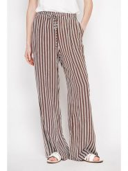 Le Jardin du Lin Spodnie w kolorze brązowym rozmiar: 34. Brązowe spodnie materiałowe Le jardin du lin, bez wzorów, z materiału, z podwyższonym stanem. Za 100.99 zł.