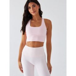 Stanik Sportowy BeShaped Morning Dew. Czerwone biustonosze sportowe BESHAPED, bez wzorów, z elastanu, do biegania. Za 179.00 zł.