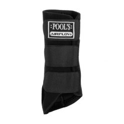 Buty tylne dla koni Pool's. Czarne buty treningowe POOL'S, bez wzorów, bez zapięcia, do jazdy konnej. Za 311.75 zł.