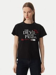 Rinascimento T-Shirt CFC0129300003 Czarny Regular Fit. Czarne t-shirty Rinascimento, m, bez wzorów, z bawełny, bez kołnierzyka, bez ramiączek. Za 259.99 zł.