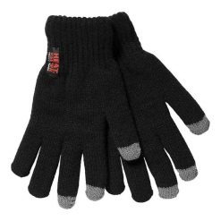 Damskie rękawiczki termiczne z technologią I-touch - Czarne - Jeden rozmiar. Czarne rękawiczki HEAT KEEPER, bez wzorów, sportowe. Za 113.54 zł.