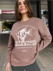 Bluza z nadrukiem - fioletowy. Fioletowe bluzy Sinsay, l, bez wzorów, bez kaptura, do biegania. Za 49.99 zł.