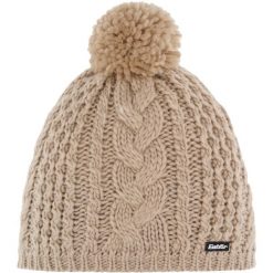 Czapka Eisbar Afra Pompon MÜ. Brązowe czapki zimowe Eisbär, bez wzorów, z materiału, sportowe. Za 179.90 zł.