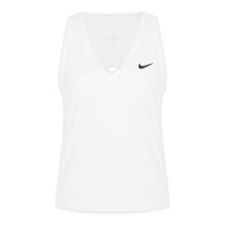 Tank top tenisowy damski Nike Court Dri-Fit Victory Tank. Białe topy Nike, m, bez wzorów, bez kołnierzyka, bez ramiączek. Za 189.99 zł.